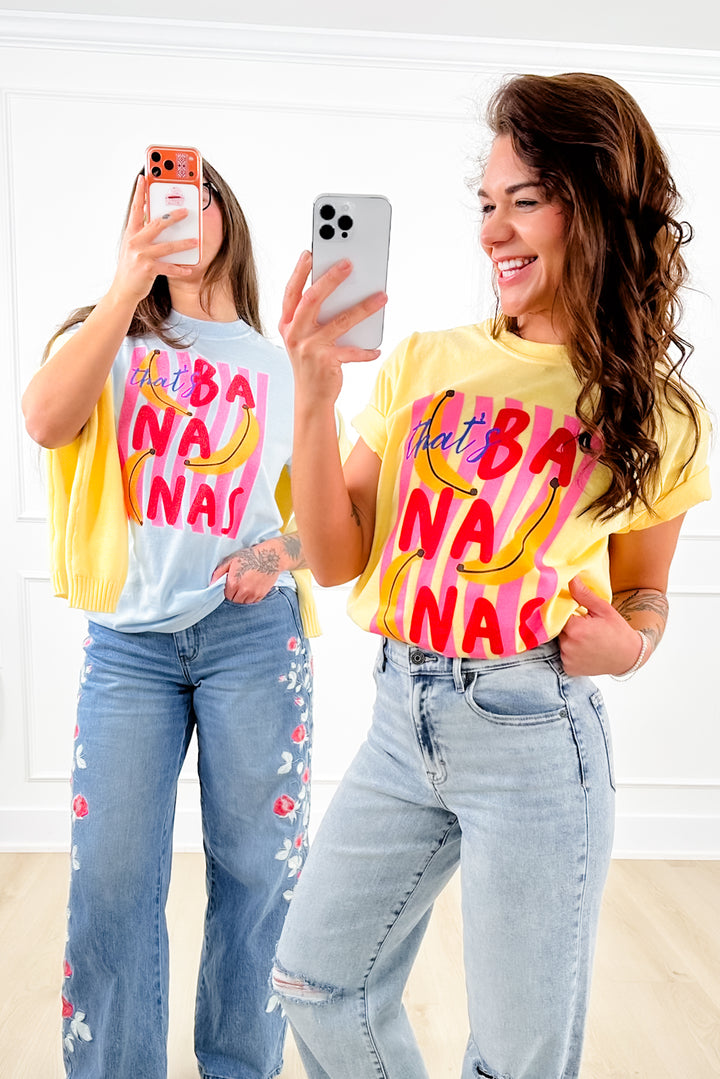 Plus/Reg Short Sleeve "That's Bananas" Graphic Tee - Freckled Poppy