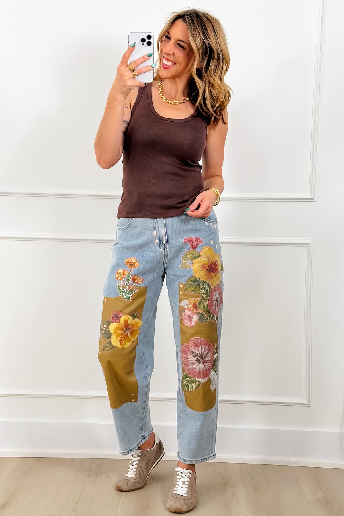 Solid Knit Scoop Neck Tank Top - Freckled Poppy