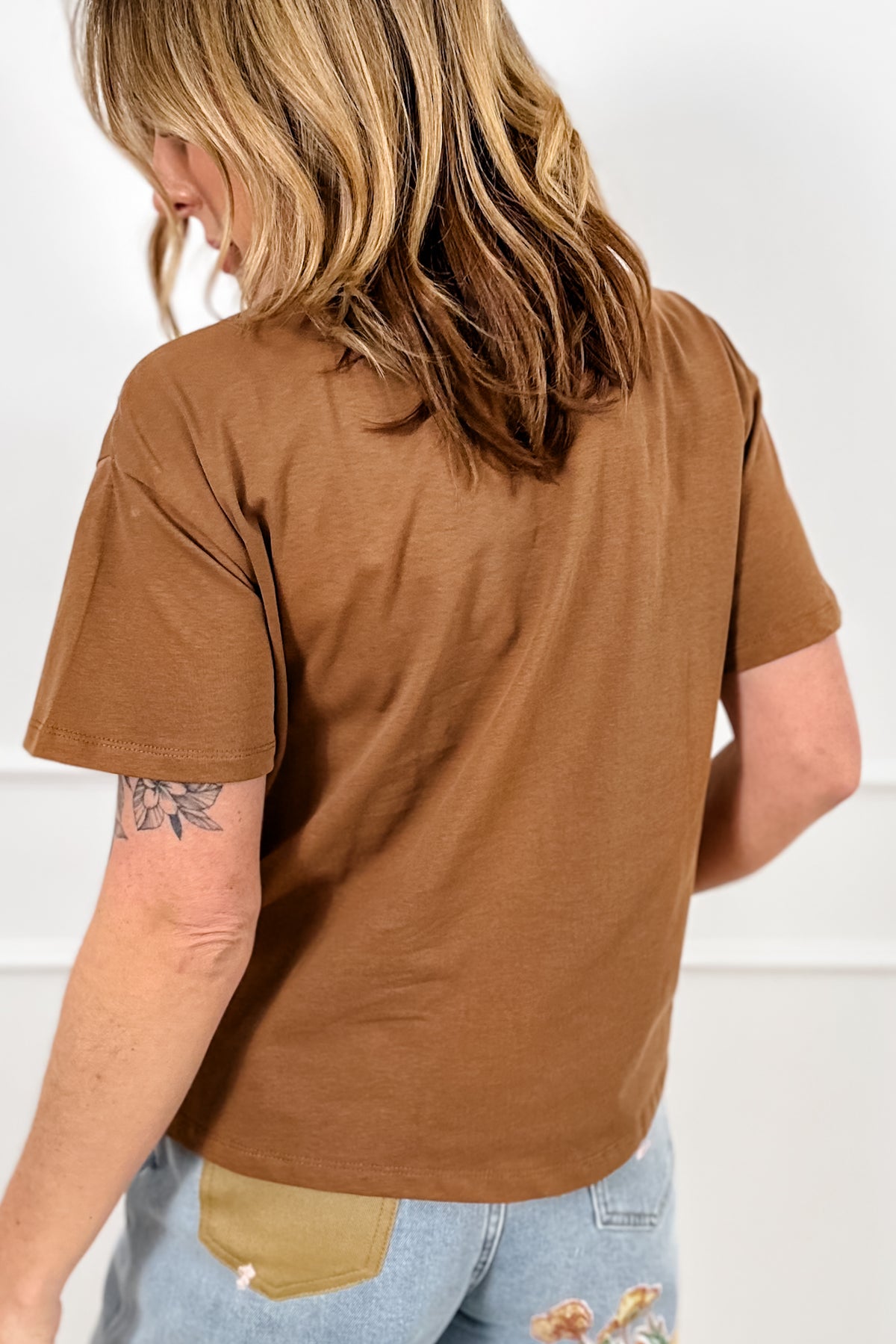Short Sleeve "Giddy Up" Graphic Top - Freckled Poppy