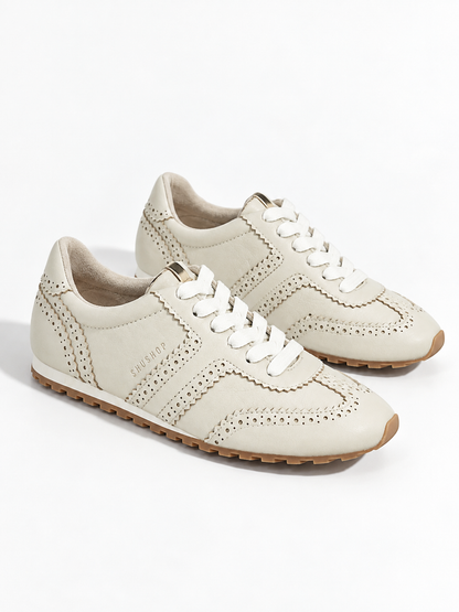 Shu Shop Perforated Vegan Leather Low Top Sneakers