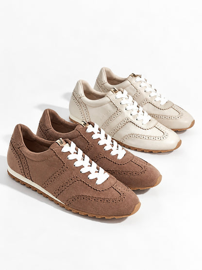 Shu Shop Perforated Vegan Leather Low Top Sneakers