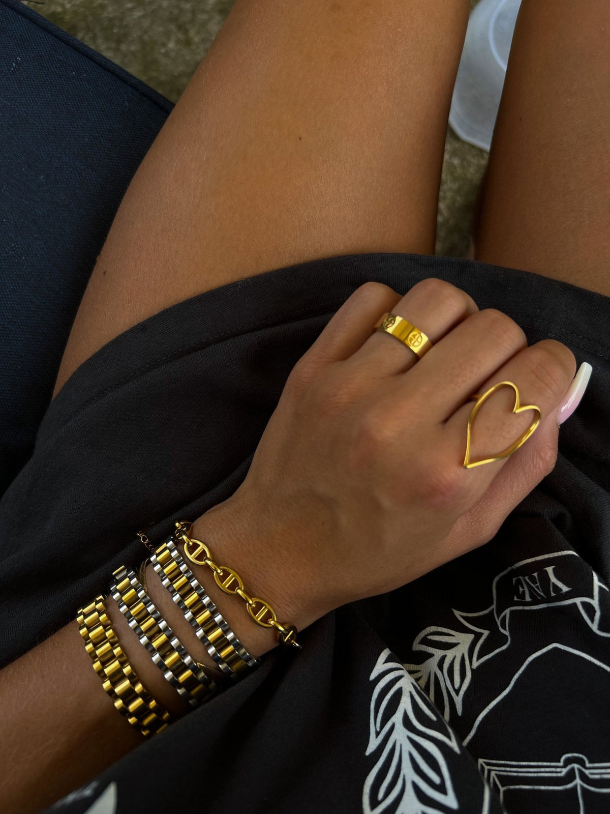 Restock! Chansutt Pearls Gold Heart Ring - Freckled Poppy