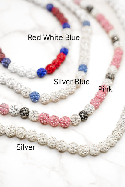 Glam Baseball Necklace - Freckled Poppy