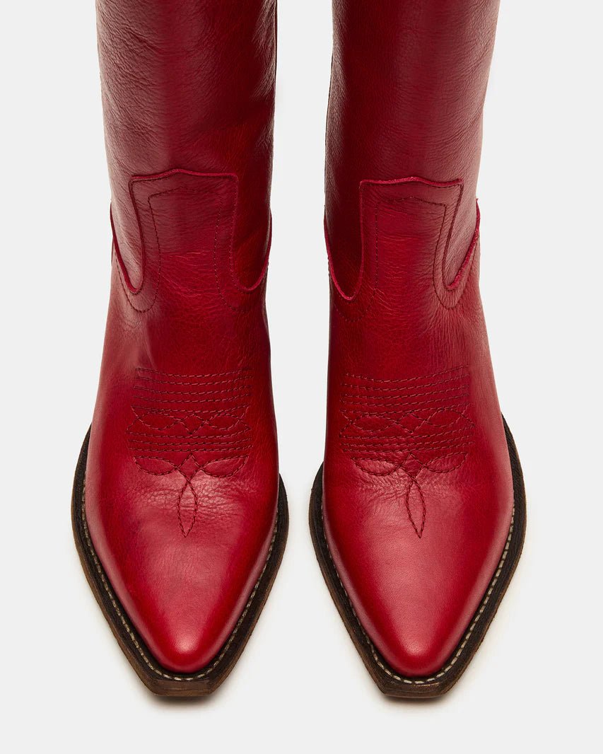 Steve Madden Vintage Inspired Western Leather Boots - Freckled Poppy