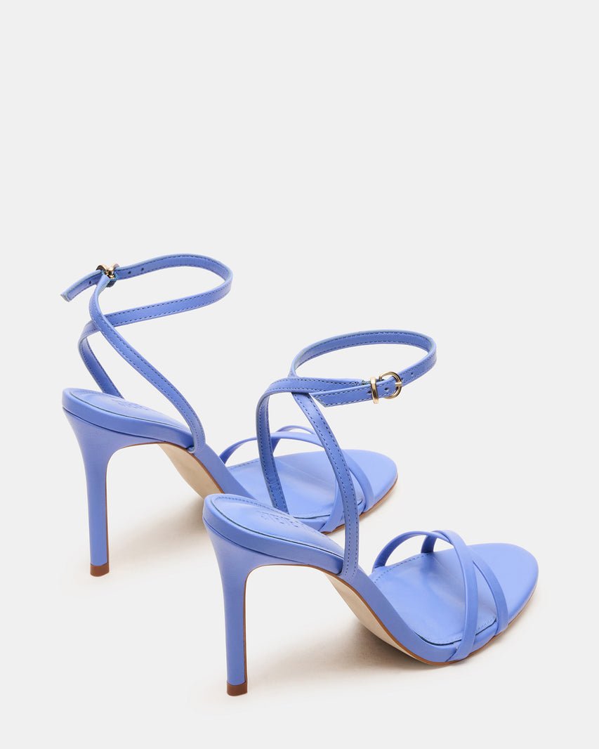 Steve Madden Leather Stiletto Dress Heels with Ankle Strap - Freckled Poppy