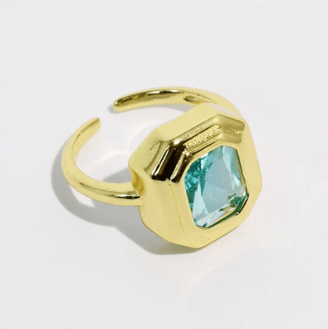 Treasure Jewels Garden Cushion Gem Ring - Freckled Poppy