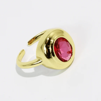 Treasure Jewels Garden Cushion Gem Ring - Freckled Poppy