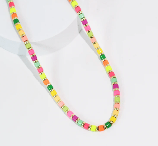 Treasure Jewels Bright Tile Necklace - Freckled Poppy
