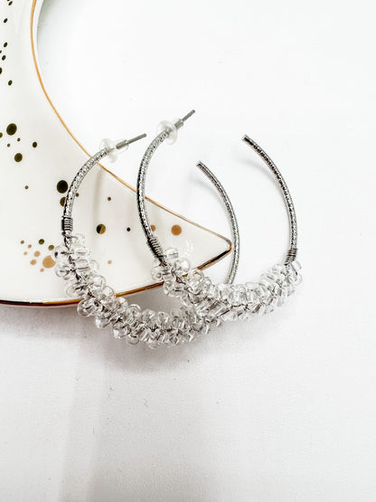 Love, Poppy Crystal Wrapped Earring - Freckled Poppy