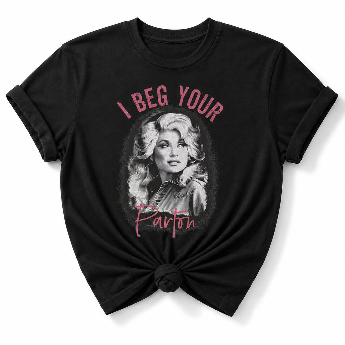 Plus/Reg Short Sleeve Dolly I Beg Your Parton Graphic Tee - Freckled Poppy